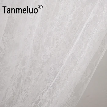 10M Bele čipke ozadje poroko arch dekoracijo primeru stranka namizni prt dekor čipke tkanine zavesa poroko ozadje tkanine