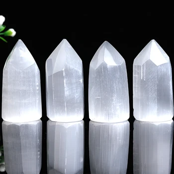 1PC Naravnih Selenit Kristalno Točke Palico Bela Sadra Raw Kristali, Minerali Energije Zdravilni Kamen Zbiranje Obrti Doma Dekor Darila