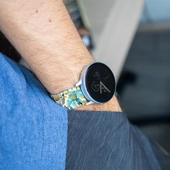 20 mm Silikonski Trak za Samsung Galaxy Watch 42mm Prestavi Šport S2 Natisnjeni Manšeta Zapestnica za Amazfit Bip U S Pop Garmin Premik 3