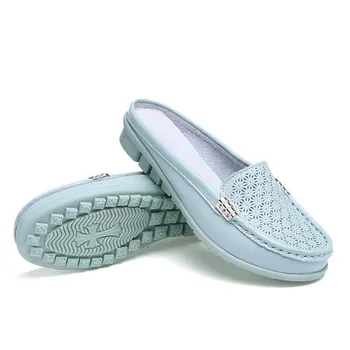 BEYARNE trdna pravega usnja ženske čevlje poletni sandali ženske copate vrhunsko kakovost flip flops strani stanovanj za ženske sandali