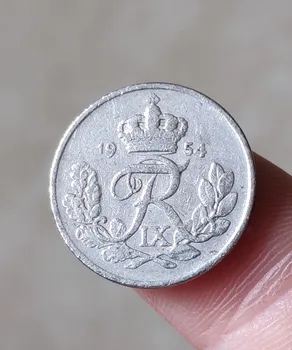 Danska 10 Ores18mm Kovancev Eu Edition Evropi Realno Prvotno Uporabljali Kovanec Stare Naključno Leto