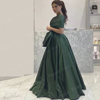 Elegantno Eno Ramo Smaragdno Zelena Dubaj Večerne Savdska Arabija Dolgo Formalnih Obleke 2021 Ženske Poroko Gost Stranka Obleko
