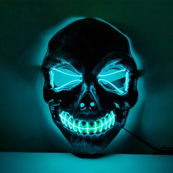 Halloween Party LED Bliskavico Masko, sveti Strašljivo Masko Lobanje Maske za noč Čarovnic Cosplay Kostum Potrebščine Otroci Odraslih Festival Darilo