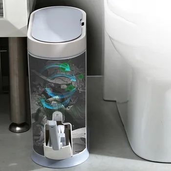 Joybos Elektronski Samodejno Smeti Smart Sensor Kopalnica Koš Za Smeti V Gospodinjstvu Wc Nepremočljiva Ozko Šiv Senzor Bin