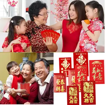 Kitajsko Novo Leto Rdeči Paketni prenos Denarja Sredstev Hong Bao Srečen Vreča Denarja 30Pcs Za Festival Pomladi