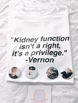 Ledvic Vernon ponudbo Sedemnajst Kpop T-Shirt moletom ne tumblr tees Unisex majica s kratkimi rokavi