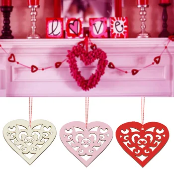 Leeiu 10pcs Leseno Srce Obesek Poročno Dekoracijo Votlih Ljubezen Viseči Okraski valentinovo Poročno Udejstvovanje Stranka Darila