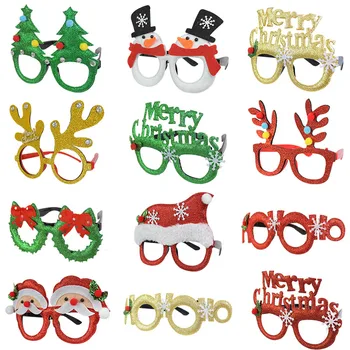 Lepe Božične Očala Risanka Santa Claus Snežaka Elk Očala, Kopalke Dodatki Božično Zabavo, Odrasli Otroci Darila Foto Rekviziti