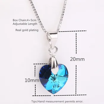 Lo Paulina 2018 Mini Xilion srce ogrlico, obesek z Avstrijskimi kristali, nakit za materinski dan darilo trgovina bijoux