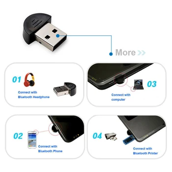 Mini USB Bluetooth V2.0 Dongle Adapterja Brezžični Sprejemnik za RAČUNALNIK Prenosni Računalnik
