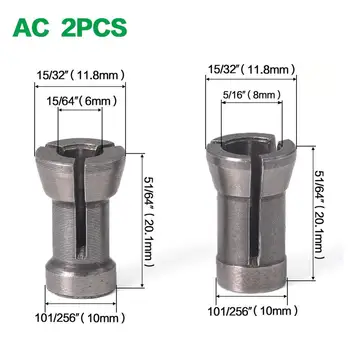 Multi-tip Visoka Natančnost Adapter collet kolenom usmerjevalnik orodje Kartice imetnik 6 mm/6,35 mm/8 mm