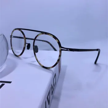 Nemška Blagovna Znamka Ultralahkih Zlitine Očal Okvir Okrogla Očala Na Recept Kratkovidnost Branje Očala Za Ženske, Moške Brezvijačno Gafas