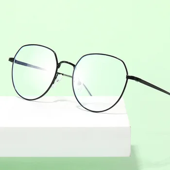 Nov Trend Moških Anti-modra Svetloba Blokiranje Očala Za Ženske, Moške Optična Očala Letnik Krog Ravno Ogledalo Očala oculos femini