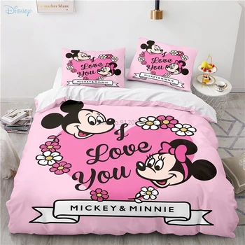 Nova Posteljnina Disney 3d Nastavite Mickey Mouse Rjuhe Kritje Prevleke za Odrasle Otroci Bedclothes Evropa/Avstralija/USA Twin Kraljica Kralj Velikost
