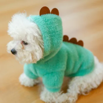 Nove Hišne Oblačila za Pse, Topla Zimska Zelena Flying Dragon Hoodie Pes Plašč Jumpsuits Pes Chihuahua za Majhen Pes Obleko Izdelek Oblačila