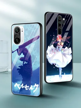 Stekla Primeru Telefon za Xiaomi Redmi Opomba 9 7 9 8 10 Pro Max 8T 9c 9A 9T steklen Pokrov za Redmi K40 K30 K20 Luda Poguma Anime