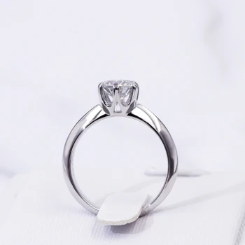 Tianyu Draguljev Srce in Puščice Moissanite Solitaire Ring Srebro Klasičen Nakit Dodatki Diamant Udejstvovanje Poročno Darilo za Ženske