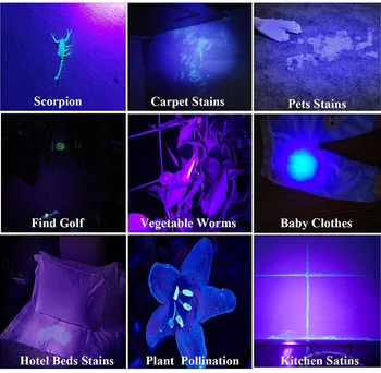UV Svetilko, Baklo Črno luč 100LED 21LED 12LED LED Blacklight Pet Urina Detektor Za Pes/Mačka Urina,Suhe Madeže,Postelja Bug
