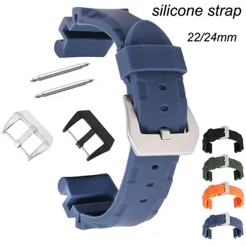 Visoka Kakovost Watchband Silikonskega Traku 24 mm 22 mm jermenčki Mehke Gume Zamenjati Watch Zapestnica Vodoodporni Trak