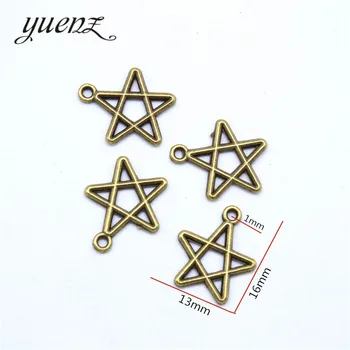 YuenZ 25pcs Antique Silver Plated star Čare Obesek:DIY za zapestnico, ogrlico, 16*13mm L335