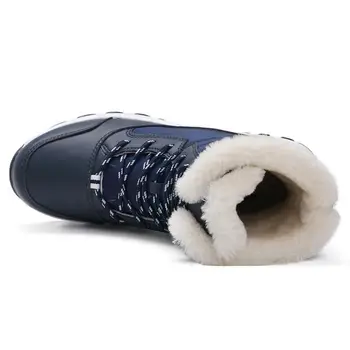 Zimske čevlje, ženska platformo boot vodotesen toplo plišastih sneg škornji ženske čevlje non-slip čipke-up gleženj ženske škornji botas de mujer