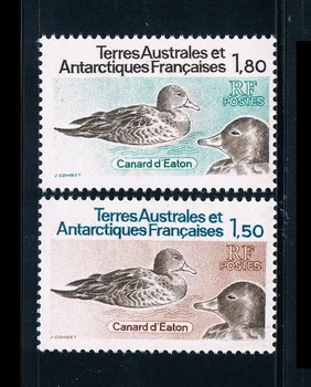 2Pcs/Set Nova francoska Antarktika Post Žiga, 1982 Eaton je Raca Graviranje Znamk BREZ prilepke