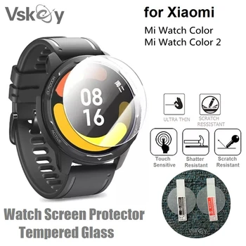 3PCS Kaljeno Steklo za Xiaomi Mi Gledati Color 2 Screen Protector Smartwatch Zaščitno folijo