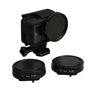 52 mm UV Ogledalo/CPL Nastavite Adapter Ring za GOPRO HERO 5/6/7 Aluminijasto Zaščitno Ohišje Pokrov Objektiva CPL CPL objektiva na Obroč objektiva, Nastavite