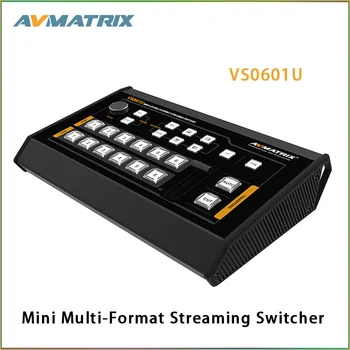 AVMATRIX VS0601U 2×HDMI Mini Multi-Format Pretočni Video Preklopnik z 6CH 4×SDI Vhodi USB Tip-C Izhod in GPIO Vmesnik