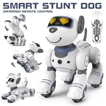 Daljinski Nadzor Robota Igrača za Psa Programiranje Interaktivnih Pametni Kuža Robot Za Otroke 3 In Izobraževalnih RC Igrača za Psa Z Glasbo E