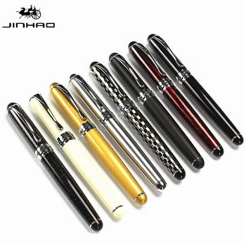 Jinhao 0.7 mm Luksuzni Kovinski Iridium Roller Ball Pero Visoke Kakovosti Kemični svinčniki Pisarniški Material Študent Pisanje Darilo