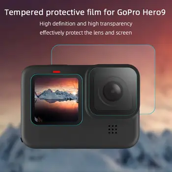 Kaljeno Steklo Screen Protector Za GoPro 9 Kaljeno Steklo Ultra-tanek Objektiv Zaščitno folijo Za Go Pro 9 Kamere Pribor