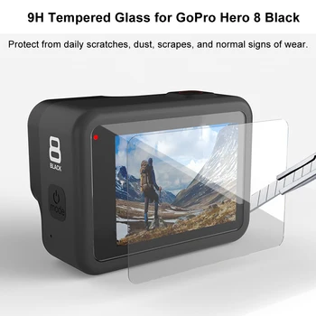 Kaljeno Steklo Screen Protector za GoPro Hero 8 Black Objektiv Zaščito Zaščitno folijo za Gopro8 Go pro 8 dodatna Oprema za Kamere