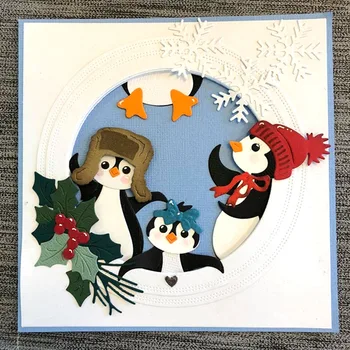 Pingvin Puzzle nastavite Rezanje Kovin Matrice za DIY Scrapbooking Foto Album Dekorativni Okrasni Papir, Kartice Obrti Die Cut 2019