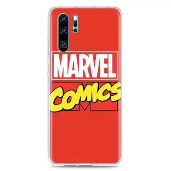 Prozoren Pokrov Marvel Avengers Superheroj Logotip Za Huawei P40 Lite E P30 P20 P10 P9 P8 Pro Plus, Lite mini 2019 Primeru Telefon