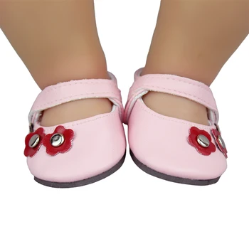Roza usnjeni čevlji, primerni za otroka 43 cm Lutka Dodatki za Otroke najboljše Darilo za Rojstni dan