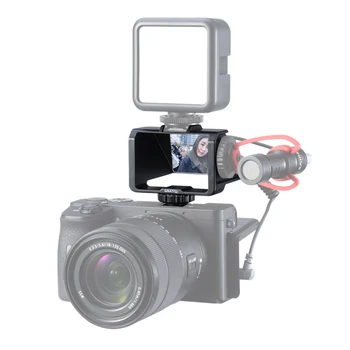 UURig Vlog Selfie Flip Zaslona s Hladno Čevelj za Mirrorless Kamero za Video Youtube foto studio fotografija dodatki