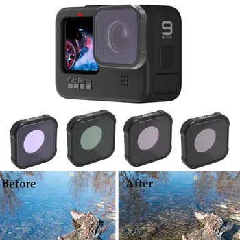 Za GoPro Hero 10/ 9 Filter CPL UV ND 8 16 32 Rdeče Leče Filtri za GoPro Hero 9 Črna Kamera dodatna Oprema